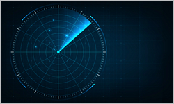 Digital,Blue,Realistic,Radar,With,Targets,On,Monitor,In,Searching.